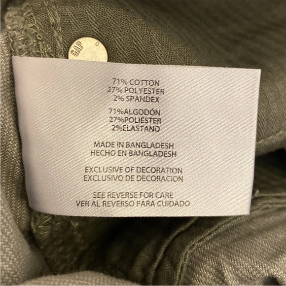 GAP Women's Corduroy Shorts 4" Raw Edge Hem Cut Off Vetiver Size 14 - NWT $49.95 - Picture 15 of 16